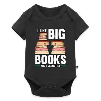 Funny I Like Big Books And I Cannot Lie Reading - Baby Premium short-sleeve bodysuit - black - Front