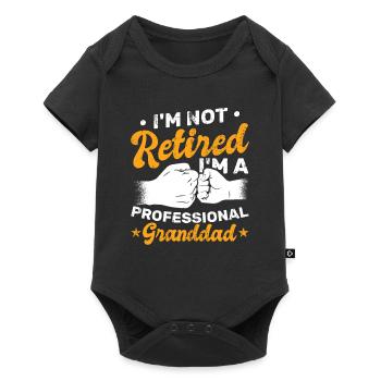 Je ne suis pas à la retraite Je suis un grand-père professionnel - Body à manches courtes Premium Bébé - noir - Devant
