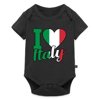 Italian Italy Flag Italia - Baby Premium short-sleeve bodysuit - black - Front