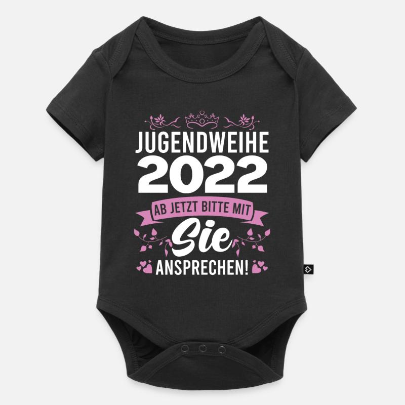 Jugendweihe 2022 mädchen - Baby Premium Kurzarmbody - Schwarz