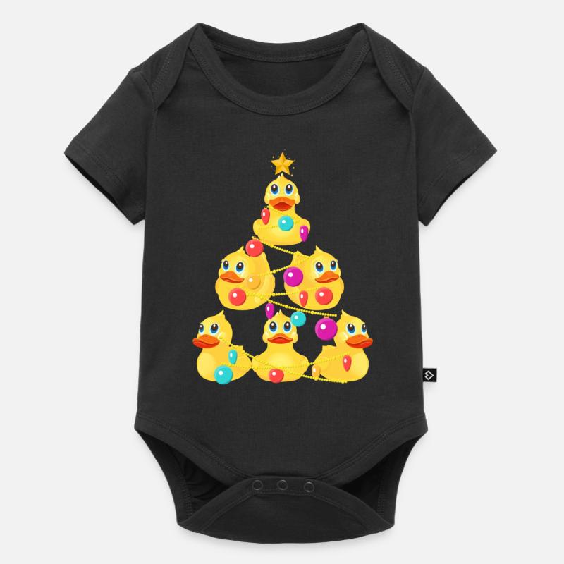 Rubber Duck Christmas Tree - Baby Premium short-sleeve bodysuit - black
