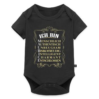 Für den besten Menschen - Ich bin Maurice - Baby Premium Kurzarmbody - Schwarz - Vorne