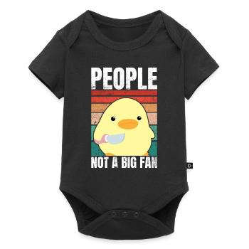 Duck With Knife - People Not A Big Fan - Baby Premium short-sleeve bodysuit - black - Front