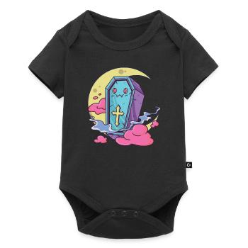Kawaii Pastel Couleurs Gothique mignon goth Cercueil - Body à manches courtes Premium Bébé - noir - Devant
