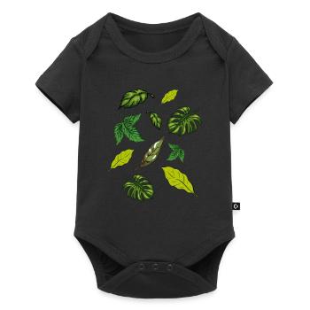 Indoor Plants Plants Leaves - Baby Premium short-sleeve bodysuit - black - Front