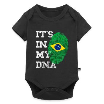 Es Ist In Meiner DNA Brasilien Brasilianische Wurz - Baby Premium Kurzarmbody - Schwarz - Vorne