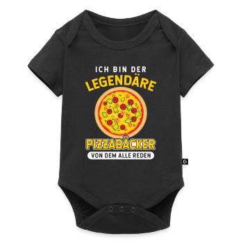 Italienische Pizza Chefkoch Pizzeria Pizza Bäcker - Baby Premium Kurzarmbody - Schwarz - Vorne