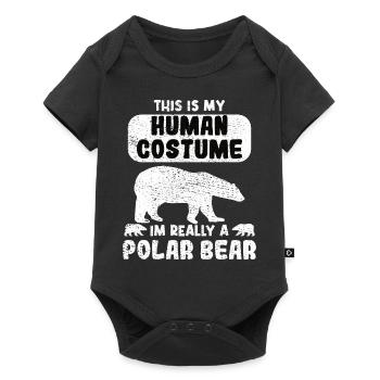 People costume I'm dressed up as a polar bear - Baby Premium short-sleeve bodysuit - black - Front