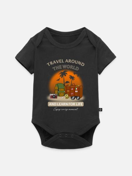 Motif cool pour vos vacances et pour le voyage - Body à manches courtes Premium Bébé - noir