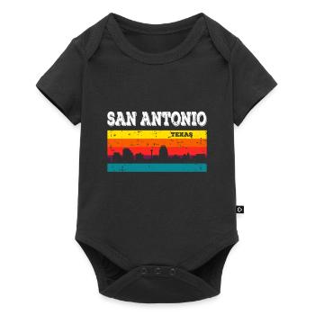 San Antonio Texas - Baby Premium short-sleeve bodysuit - black - Front