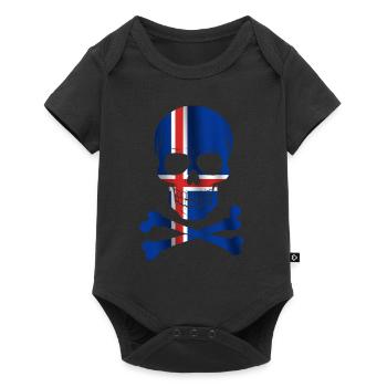 Iceland Flag - Baby Premium short-sleeve bodysuit - black - Front