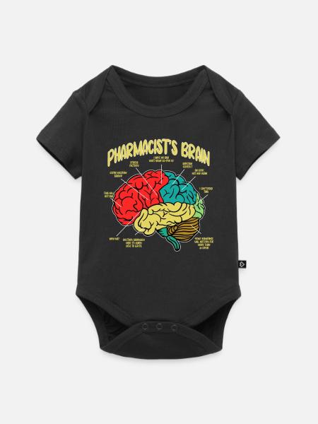 Apotheker Brain Apotheker Techniker - Baby Premium Kurzarmbody - Schwarz