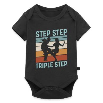 Step Step Triple Step Zitat für einen Lindy Hop - Baby Premium Kurzarmbody - Schwarz - Vorne