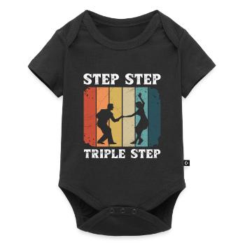 Step Step Triple Step Zitat für Ihren Lindy Hop - Baby Premium Kurzarmbody - Schwarz - Vorne
