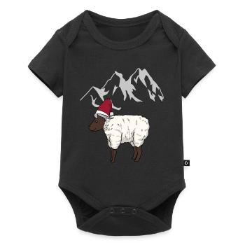 Autriche, Alpes, Montagnes, Montagnes, Mouton, Mouton, Alm - Body à manches courtes Premium Bébé - noir - Devant