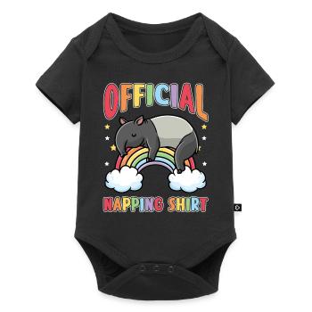 Tapir Sleeping Shirt Rainbow Pajamas Tapir - Baby Premium short-sleeve bodysuit - black - Front
