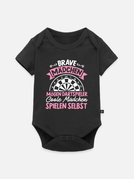 Darts Dartboard Dartpfeile Dart Geschenk Frauen - Baby Premium Kurzarmbody - Schwarz