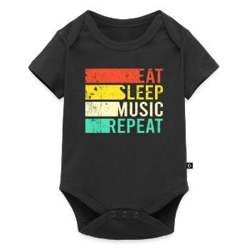 Eating Sleep Music - Baby Premium short-sleeve bodysuit - black - Front