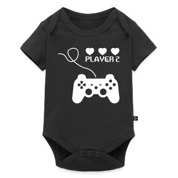 Joueur vidéo Couple Joueur 1 Joueur 2 Correspondance - Body à manches courtes Premium Bébé - noir - Devant