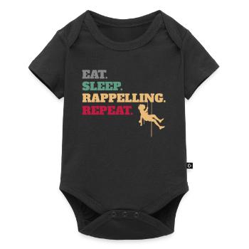 Manger dormir En rappel Répéter - Body à manches courtes Premium Bébé - noir - Devant