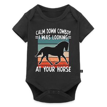 Sweet equestrian sport Reiterin Reitverein Reiterhof - Baby Premium short-sleeve bodysuit - black - Front