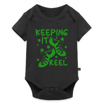 Irlande Dance Tap Dance Keep It Reel Girls - Body à manches courtes Premium Bébé - noir - Devant