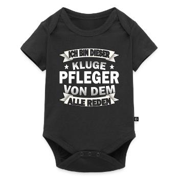 Lustige Pfleger Spruch Krankenpfleger Altenpfleger - Baby Premium Kurzarmbody - Schwarz - Vorne