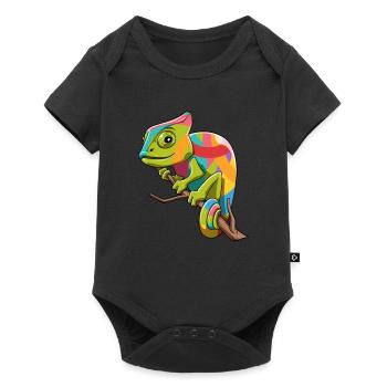 Chameleon iguanas breeding reptiles - Baby Premium short-sleeve bodysuit - black - Front