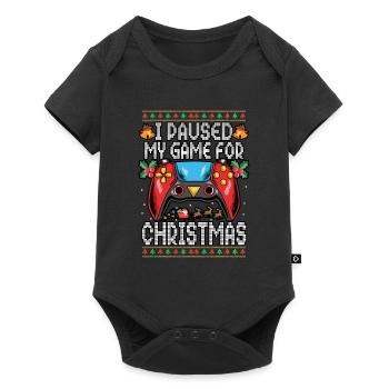 Jeu vidéo J’ai mis en pause mon jeu pour le joueur de Noël - Body à manches courtes Premium Bébé - noir - Devant