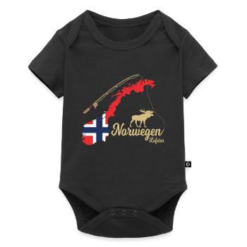 Norway Lofoten fishing Scandinavia motifs - Baby Premium short-sleeve bodysuit - black - Front