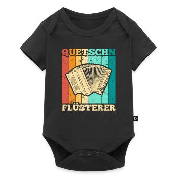 Quetschn Flüsterer, Retro Steirische Harmonika - Baby Premium Kurzarmbody - Schwarz - Vorne