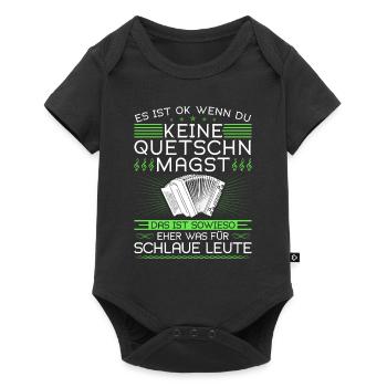 Es Ist OK, Steirische Harmonika Quetschn - Baby Premium Kurzarmbody - Schwarz - Vorne