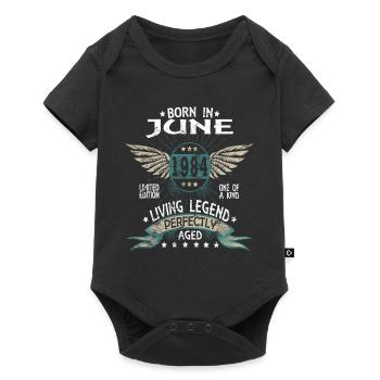 Legends Born in June 1984 - Baby Premium Kurzarmbody - Schwarz - Vorne