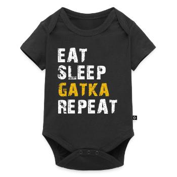 manger dormir Gatka - Body à manches courtes Premium Bébé - noir - Devant
