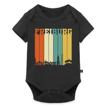 Freiburg Skyline - Baby Premium Kurzarmbody - Schwarz - Vorne