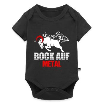 Heavy Metal Bock on Metal - Baby Premium short-sleeve bodysuit - black - Front