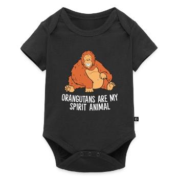 Orangutan - Orangutans are my spirit animal - Baby Premium short-sleeve bodysuit - black - Front