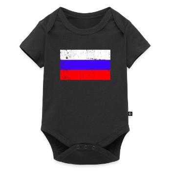 Drapeau de la Russie Vintage - Body à manches courtes Premium Bébé - noir - Devant