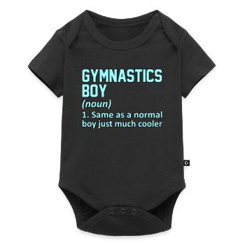 Gymnastique Garçon Définition Gymnaste Amateur de gymnastique - Body à manches courtes Premium Bébé - noir - Devant