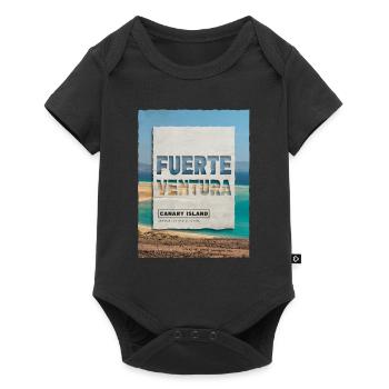 Fuerteventura Sommer Sonne Strand Meer Palmen - Baby Premium Kurzarmbody - Schwarz - Vorne