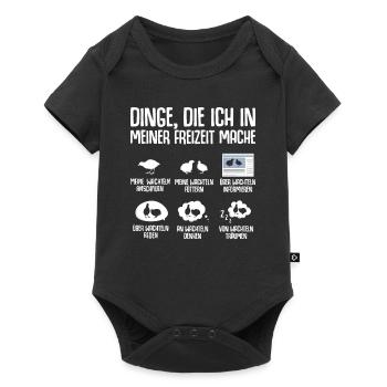 Wachtelzüchter Wachtel Geschenk Wachtelzucht - Baby Premium Kurzarmbody - Schwarz - Vorne