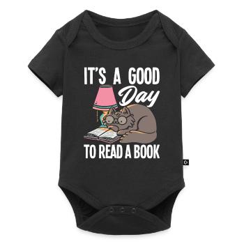 Book Books Bookworm - Baby Premium short-sleeve bodysuit - black - Front