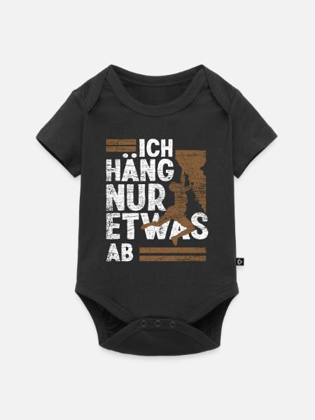 Ich Häng Nur Etwas Ab Bouldern - Baby Premium Kurzarmbody - Schwarz