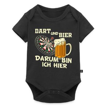 Dart Dartboard Dartpfeil Dartspieler Geschenk - Baby Premium Kurzarmbody - Schwarz - Vorne