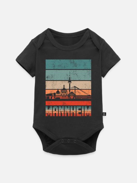 Mannheim - Baby Premium Kurzarmbody - Schwarz