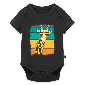 Vintage Giraffe Retro Giraffe Africa Animals Safari - Baby Premium short-sleeve bodysuit - black - Front