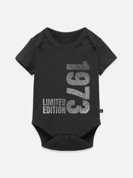 1973 Geboren Geburtstagsgeschenk - Baby Premium Kurzarmbody - Schwarz