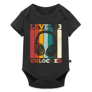 13.Geburtstag Jungen Video Gamer Level 13 Unlocked - Baby Premium Kurzarmbody - Schwarz - Vorne
