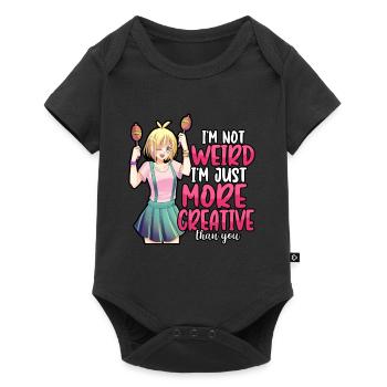 Anime I'm Not Weird I'm Just More Creative Otaku - Baby Premium short-sleeve bodysuit - black - Front