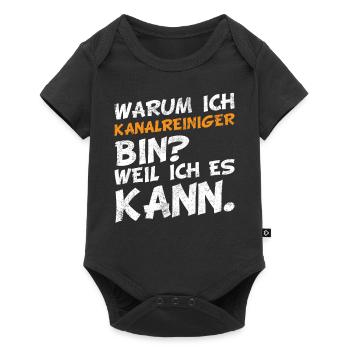 Kanalreiniger Abwasserspezialist lustige Sprüche - Baby Premium Kurzarmbody - Schwarz - Vorne